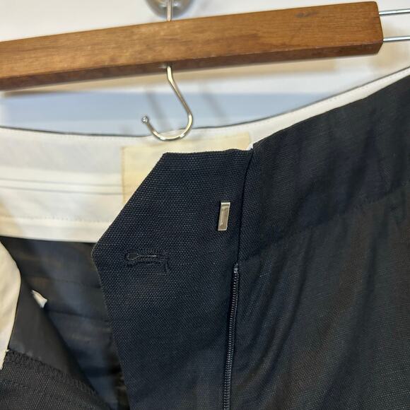 New River Seamless Modernism Old Money Linen Pleated Black Shorts women's S - Picture 2 of 8